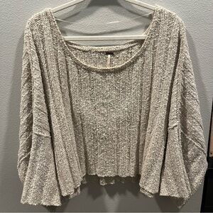 Free People Cream Cropped Sweater